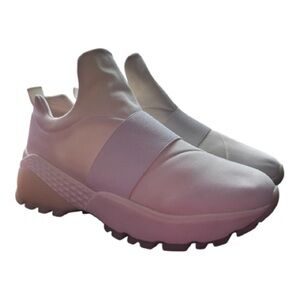 J/Slides White Slip-On Platform Sneakers | Size 8